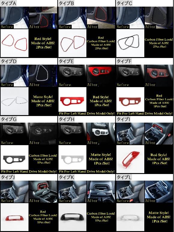 ドア スピーカー ヘッド ライト ランプ ボタン パネル アームレスト ボックス フレーム カバー トリム アクセサリー インテリア 適用: ダッジ チャージャー 2015-2021 タイプE〜タイプH AL-PP-1928 ALの通販は