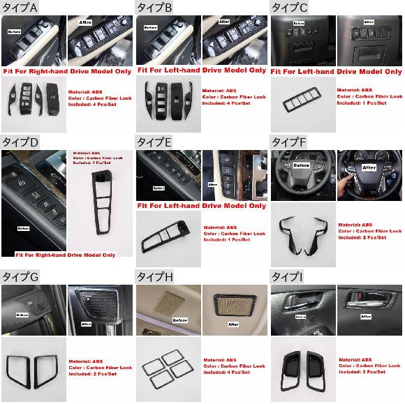 カーボン調 ドア ハンドル ボウル スピーカー ステアリング ホイール カバー トリム 適用: トヨタ アルファード/ヴェルファイア AH30 2016-2021 アクセサリー タイプA AL-PP-1963 AL_1