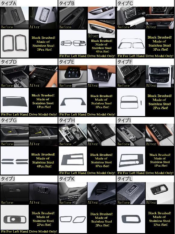 ウインドウ リフト AC 通気口 ヘッド ランプ ギア パネル カバー トリム 適用: VW フォルクスワーゲン/VOLKSWAGEN アトラス/テラモント 2021 2022 ステンレス スチール タイプJ・タイプK AL-PP-1998 AL_1
