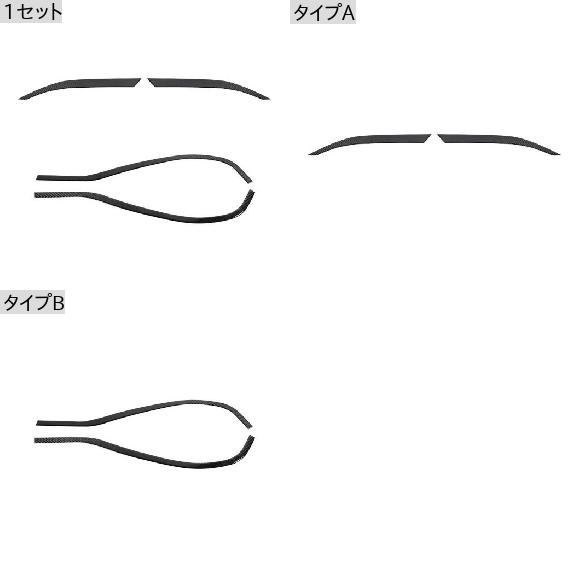 ソフト カーボンファイバー調 フロント ヘッドライト アイブロー 装飾 ステッカー エクステリア アクセサリー 適用: ダッジ・ラム 1500 2018-2021 タイプB AL-RR-2334 AL_1