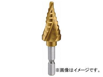 トラスコ中山/TRUSCO 六角軸ステップドリル 3枚刃チタンコーティング 4〜18mm 3SNMS18G(3521214) JAN：4989999819038