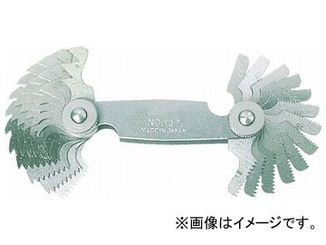 トラスコ中山/TRUSCO ピッチゲージ 測定範囲0.25〜2.5mm 60°28枚組 156(2295784) JAN：4989999334111の通販は