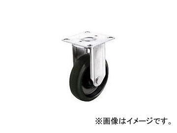 ユーエイキャスター/YUEICASTER ステンレスキャスター固定車 100径ナイロンホイルゴム車輪 SUSNRK100(4405781) JAN：4580322260857