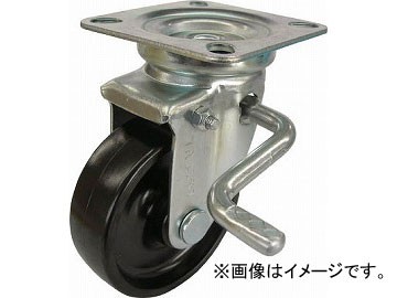 トラスコ中山/TRUSCO 耐熱性フェノールキャスター 自在ダブルストッパー付 φ100 TYPBJB100A(4509820) JAN：4989999252347の通販は