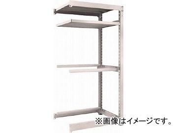 トラスコ中山 M3型中量棚 900X721XH1800 2段+タイヤ2段 連結 M36372Y2B(4501021)