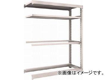 トラスコ中山 M3型中量棚 1500X571XH1800 2段+タイヤ2段 連結 M36562Y2B(4501144)