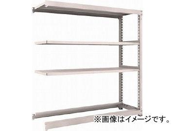 トラスコ中山 M3型中量棚 1800X571XH1800 3段+タイヤ1段 連結 M36663Y1B(4501241)