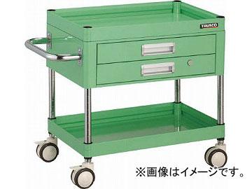 トラスコ中山/TRUSCO ファルコンワゴン 2段引出付 600X400 U双輪 W色 FAW662XDW(4369165) JAN：4989999216882