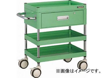 トラスコ中山/TRUSCO ファルコンワゴン 1段引出付 600X400 U双輪 YG色 FAW763VDYG(4561368)の通販は