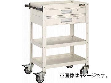 トラスコ中山/TRUSCO バーディワゴン 600X400 引出付 ウレタン車輪 W色 BDW963V2UW(4501608)