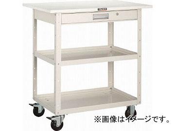 トラスコ中山/TRUSCO イーグルワゴン 750X500 引出 天板付 W色 EGW772TVW(4502043)