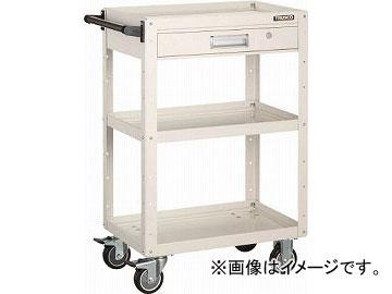 トラスコ中山/TRUSCO イーグルワゴン 600X400 引出付 ウレタン車輪 W色 EGW763VUW(4501985)の通販は 61,529円