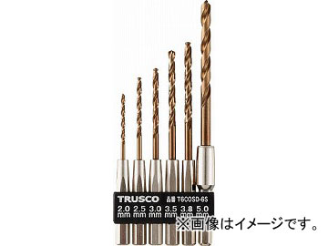 トラスコ中山 六角軸コバルトドリル 6本組 T6COSD-6S(4792408) JAN：4989999360592
