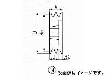 EVN ブッシングプーリー SPB 150mm 溝数2 SPB150-2(4554922) JAN