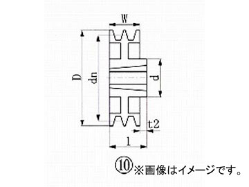 EVN ブッシングプーリー SPA 212mm 溝数2 SPA212-2(4554850) JAN：4571314378322