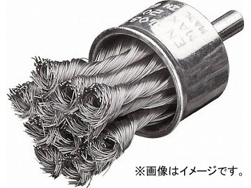 LESSMANN 軸付ノット型エンドブラシ φ29 ステンレス線 0.50 456398(4840267) JAN：4017359391723