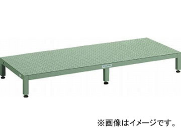 トラスコ中山 高床用縞鋼板ステップ 1500X600XH190〜220 UFSH-1560S(4673719) JAN：4989999655193
