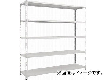 トラスコ中山 セミボルトレス軽量棚 W1800XD450XH1800 5段 W色 SBL-6645-W(4845722)