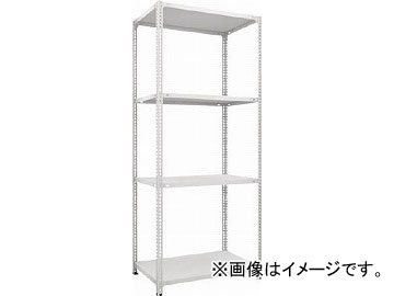 トラスコ中山 セミボルトレス軽量棚 W875XD600XH2100 4段 W色 SBL-7364-W(4845781)の通販は