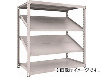 トラスコ中山 M3型中量棚 1800X921XH1800 4段 傾斜2段 M3-6694K2(4844424)