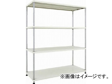 トラスコ中山 フェニックスラック 1500X600 4段 W色 PER-6564-W(4845412)