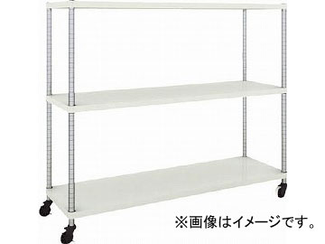 トラスコ中山 フェニックスラック 1500X450 3段 U車輪付 W色 PER-4543-U125-W(4844882)