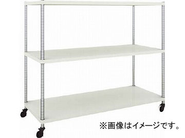 トラスコ中山 フェニックスラック 1500X600 4段 U車輪付 W色 PER-4563-U125-W(4844921)
