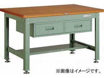 トラスコ中山 DW型作業台 1200X750XH740 2列引出付 DW-1200FL2(4668316) JAN：4989999633399