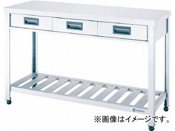 アズマ 片面引出し付作業台スノコ板付 1200×450×800 KTO-1200(4552814) JAN：4560155873059