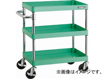 トラスコ中山 フェニックスワゴン 600X400XH740 3段 YG色 PEW-763-YG(4883390)の通販は