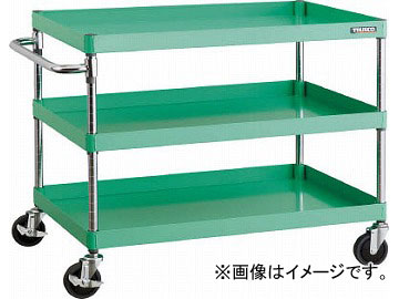 トラスコ中山 フェニックスワゴン 900X600XH740 3段 YG色 PEW-793-YG(4883853)の通販は