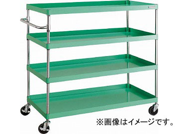 トラスコ中山 フェニックスワゴン 1200X600XH1200 4段 YG色 PEW-12124-YG(4881991)