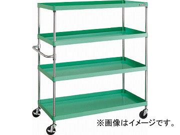 トラスコ中山 フェニックスワゴン 1200X600XH1500 4段 W色 PEW-15124-W(4882148)