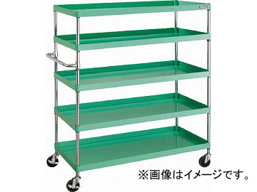 トラスコ中山 フェニックスワゴン 1200X600XH1500 5段 W色 PEW-15125-W(4882164)