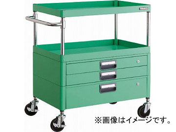 トラスコ中山 フェニックスワゴン 600X400XH880 引出付 W色 PEW-962VX-W(4884027)