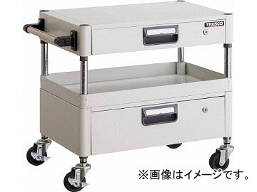 トラスコ中山 フェニックスワゴン 600X400XH600 引出付 W色 PEW-661VZ-W(4882415)