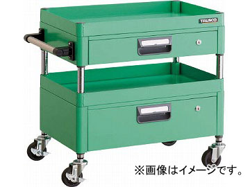 トラスコ中山 フェニックスワゴン 600X400XH600 引出付 YG色 PEW-662VZ-YG(4882521)の通販は