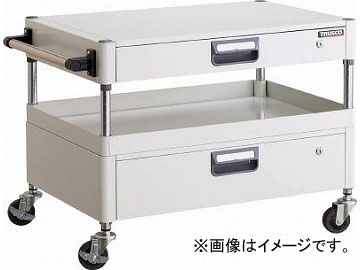 トラスコ中山 フェニックスワゴン 750X500XH600 引出付 W色 PEW-671VZ-W(4882610)
