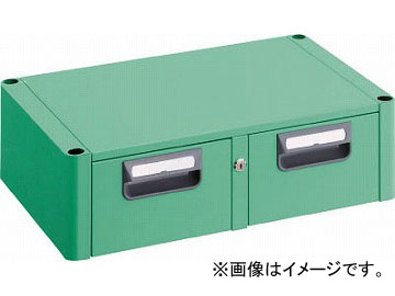 トラスコ中山 フェニックスワゴン 2列引出 750X500 YG色 PEW-75W-YG