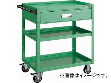 TRUSCO(トラスコ) イーグルワゴン 750X500 引出付 ウレタン4輪自在 W色 (1台) EGW-672VUJ-W TRUSCO ツールワゴン イーグルワゴン 750X500 引出付 4輪自在 ヤング