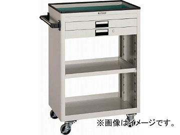 トラスコ中山 ツールワゴン 600X400 浅型2引出付 YG NTS-620-YG(4846630)
