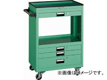 トラスコ中山 ツールワゴン 600X400 浅3深1引出付 YG NTS-631-YG(4846699)