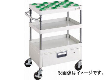 トラスコ中山 フェニックスワゴン 600X400 1段引出付 BT-40 YG色 PEW-TL962BV-YG(4885678)