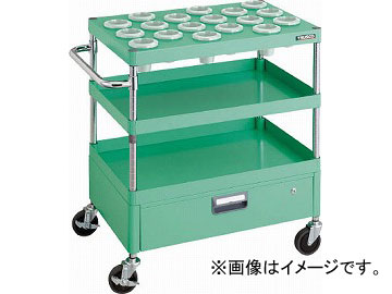 トラスコ中山 フェニックスワゴン 750X500 1段引出付 BT-50 YG色 PEW-TL972AV-YG(4885759)