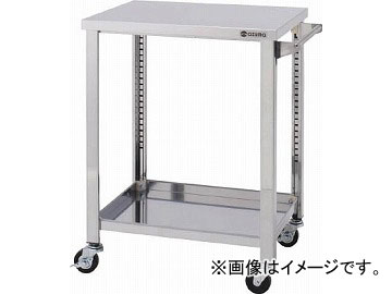 アズマ ステンレスワゴンSGシリーズ 750×450×800 2段 WG2-750K(4553021) JAN：4560155878696の通販は 29,362円