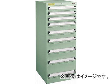 トラスコ中山 VE5S型キャビネット 500X550XH1200 引出9段 VE5S-1201(4790243)の通販は 103,072円
