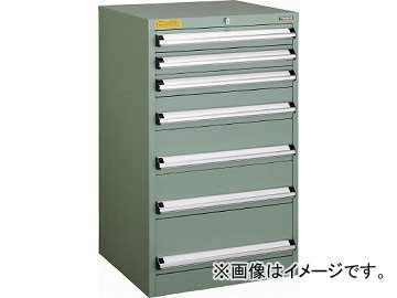 トラスコ中山 VE6S型キャビネット 600X550XH1000 引出7段 VE6S-1002(4790537)の通販は