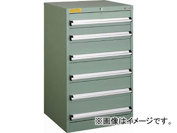 トラスコ中山 VE6S型キャビネット 600X550XH1000 引出6段 VE6S-1007(4790596)