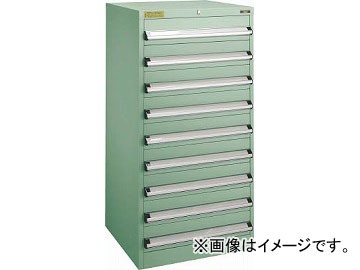 トラスコ中山 VE6S型キャビネット 600X550XH1200 引出9段 VE6S-1206(4790693)の通販は