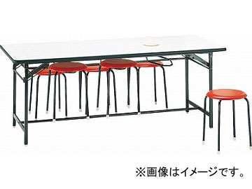 TOKIO 食堂用テーブル 共巻 1800×750mm アイボリー DY-1875(4645723) JAN：4942646122691